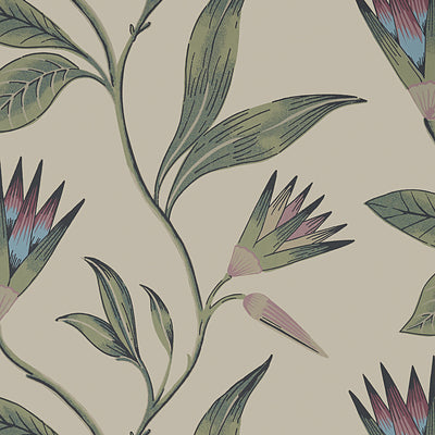 Anna French wallcovering, Cleo Vine pattern , Spa Blue , Grey color, Floral,Leaves style type , pattern number  AT9617