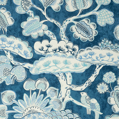 Anna French wallcovering, Tree House pattern , Robin's Egg color, Chinoiserie,Floral,Leaves style type , pattern number  AT9862