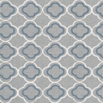 Stout Fabrics , Chacha Chacha, Blue color, Multipurpose Embroideries style type , pattern number  CHAC-1