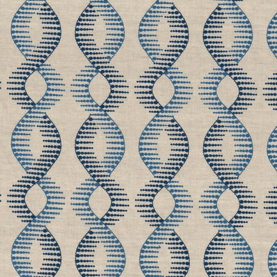 Stout Fabrics , Dundee Dundee, Blue color, Drapery Embroideries style type , pattern number  DUND-1