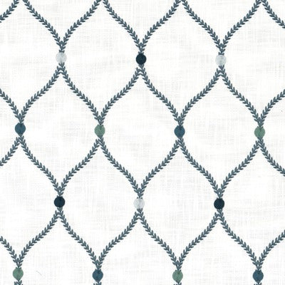 Stout Fabrics , Evian Evian, Blue color, Drapery Embroideries style type , pattern number  EVIA-1
