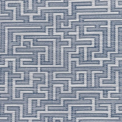Stout Fabrics , Fretz Fretz, Blue color, Upholstery Wovens style type , pattern number  FRET-2