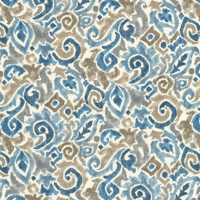 Stout Fabrics , Java Java, Blue color, Multipurpose Print style type , pattern number  JAVA-2