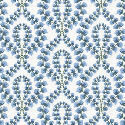 Stout Fabrics , Loire Loire, Blue color, Multipurpose Embroideries style type , pattern number  LOIR-2