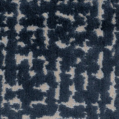 Stout Fabrics , Nimrah Nimrah, Blue color, Upholstery Velvet style type , pattern number  NIMR-4
