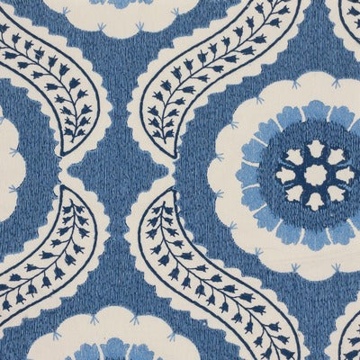 Stout Fabrics , Nora Nora, Blue color, Multipurpose Embroideries style type , pattern number  NORA-1