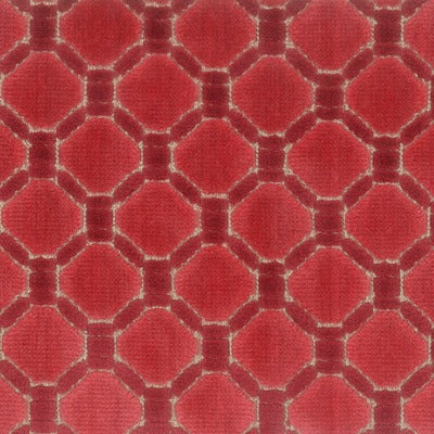 Stout Fabrics , Pronto Pronto, Red color, Upholstery Velvet style type , pattern number  PRON-1