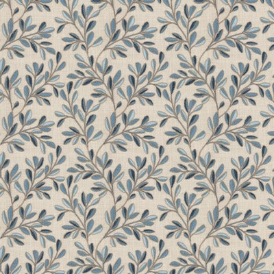 Stout Fabrics , Quincy Quincy, Blue color, Multipurpose Embroideries style type , pattern number  QUIN-2