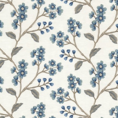 Stout Fabrics , Snuffle Snuffle, Blue color, Multipurpose Embroideries style type , pattern number  SNUF-1