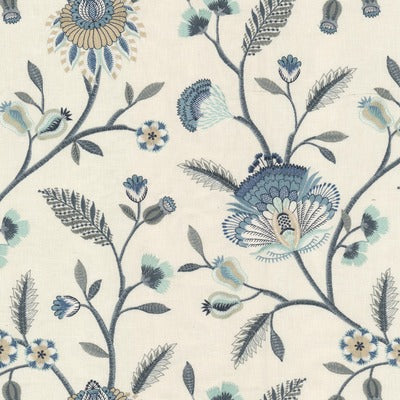 Stout Fabrics , Struck Struck, Blue color, Multipurpose Embroideries style type , pattern number  STRU-3