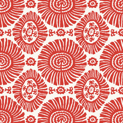 Thibaut Design wallcovering, Solis pattern , Coral color, Ethnic,Geometric,Medallions,Tropical style type , pattern number  T10080