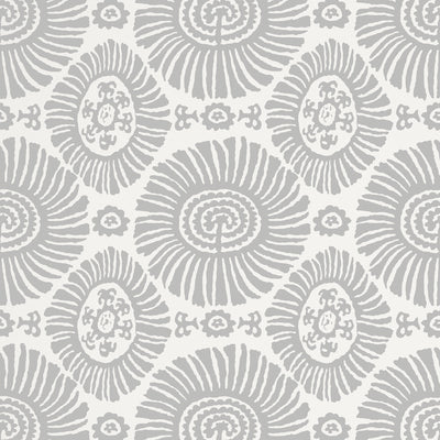 Thibaut Design wallcovering, Solis pattern , Grey color, Ethnic,Geometric,Medallions,Tropical style type , pattern number  T10082