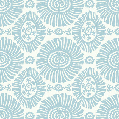 Thibaut Design wallcovering, Solis pattern , Turquoise color, Ethnic,Geometric,Medallions,Tropical style type , pattern number  T10084