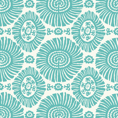 Thibaut Design wallcovering, Solis pattern , Navy , White color, Ethnic,Geometric,Medallions,Tropical style type , pattern number  T10085