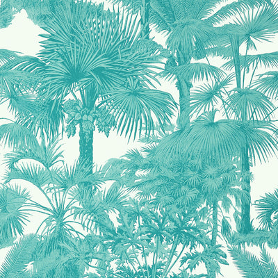 Thibaut Design wallcovering, Palm Botanical pattern , Navy , White color, Leaves,Toile,Tropical style type , pattern number  T10101