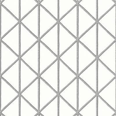 Thibaut Design wallcovering, Box Kite pattern , Black color, Geometric,Trellis , Lattice style type , pattern number  T10134