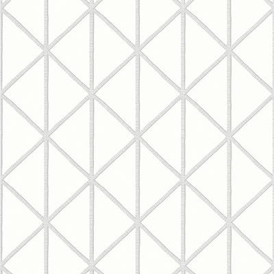 Thibaut Design wallcovering, Box Kite pattern , Light Grey color, Geometric,Trellis , Lattice style type , pattern number  T10135