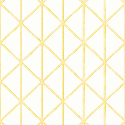 Thibaut Design wallcovering, Box Kite pattern , Yellow color, Geometric,Trellis , Lattice style type , pattern number  T10136