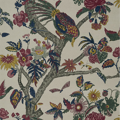 Thibaut Design wallcovering, Coromandel pattern , Jewel color, Animals,Birds,Floral style type , pattern number  T10229
