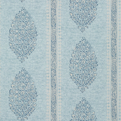 Thibaut Design wallcovering, Chappana pattern , Navy color, Ethnic,Leaves,Medallions,Stripes style type , pattern number  T10235