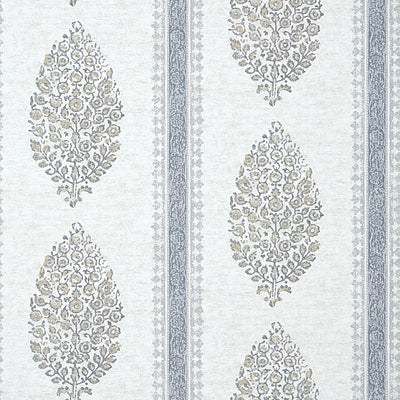 Thibaut Design wallcovering, Chappana pattern , Grey color, Ethnic,Leaves,Medallions,Stripes style type , pattern number  T10236