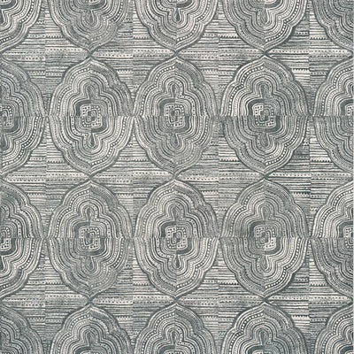 Thibaut Design wallcovering, Kalahari pattern , Charcoal color, Ethnic,Geometric,Medallions,Texture, Embossed style type , pattern number  T10251