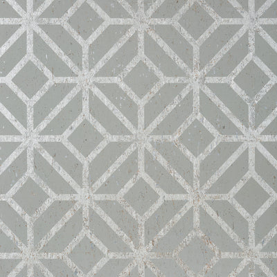 Thibaut Design wallcovering, Mamora Trellis Cork pattern , Grey color, Geometric,Trellis , Lattice style type , pattern number  T10413