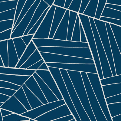 Thibaut Design wallcovering, Jordan pattern , Navy , White color, Geometric style type , pattern number  T10446