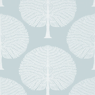 Thibaut Design wallcovering, Mulberry Tree pattern , Navy color, Leaves style type , pattern number  T10600