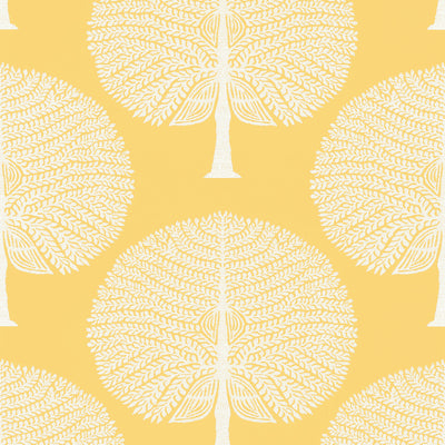 Thibaut Design wallcovering, Mulberry Tree pattern , Yellow color, Leaves style type , pattern number  T10605