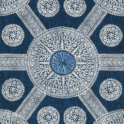 Thibaut Design wallcovering, Stonington pattern , Spa Blue color, Ethnic,Geometric,Medallions style type , pattern number  T10635
