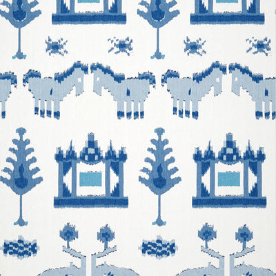Thibaut Design wallcovering, Kingdom Parade pattern , Spa Blue color, Animals,Novelty style type , pattern number  T10641