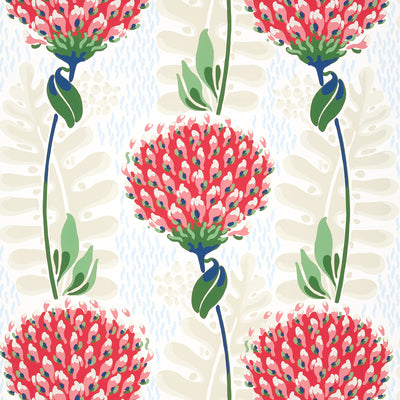 Thibaut Design wallcovering, Tiverton pattern , Raspberry color, Floral,Leaves style type , pattern number  T10647