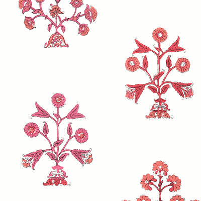 Thibaut Design wallcovering, Indian Flower pattern , Pink color, Ethnic,Floral style type , pattern number  T10667
