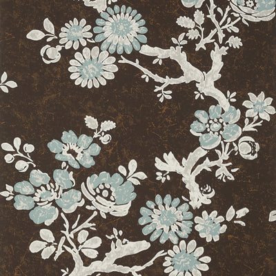 Thibaut Design wallcovering, Claudette pattern , Brown color, Floral style type , pattern number  T10817