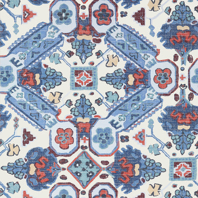 Thibaut Design wallcovering, Persian Carpet pattern , Navy color, Ethnic,Floral,Geometric style type , pattern number  T10824