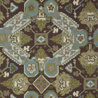 Thibaut Design wallcovering, Persian Carpet pattern , Brown color, Ethnic,Floral,Geometric style type , pattern number  T10826
