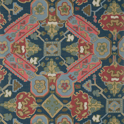Thibaut Design wallcovering, Persian Carpet pattern , Spa Blue color, Ethnic,Floral,Geometric style type , pattern number  T10829