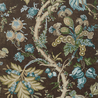 Thibaut Design wallcovering, Chatelain pattern , Brown color, Floral,Jacobean style type , pattern number  T10843