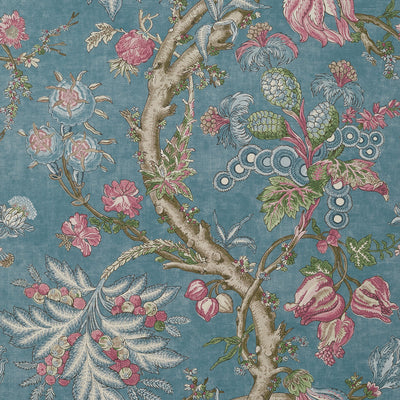 Thibaut Design wallcovering, Chatelain pattern , Navy color, Floral,Jacobean style type , pattern number  T10847