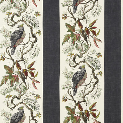 Thibaut Design wallcovering, Williamson pattern , Black color, Animals,Birds,Menswear,Stripes style type , pattern number  T10858