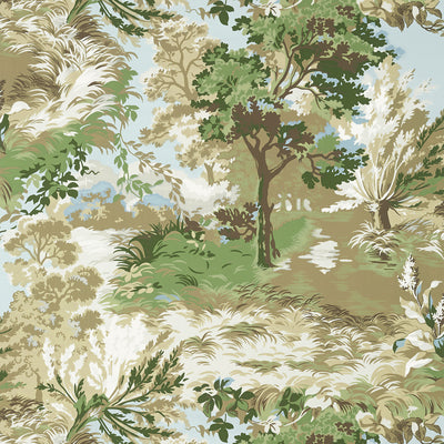 Thibaut Design wallcovering, Lincoln Toile pattern , Green color, Leaves,Toile style type , pattern number  T10866
