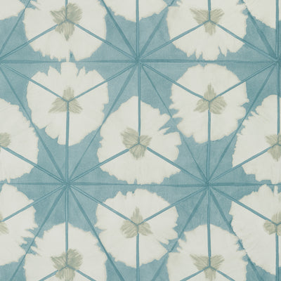 Thibaut Design wallcovering, Sunburst pattern , Aqua , Metallic Gold color, Geometric style type , pattern number  T13091