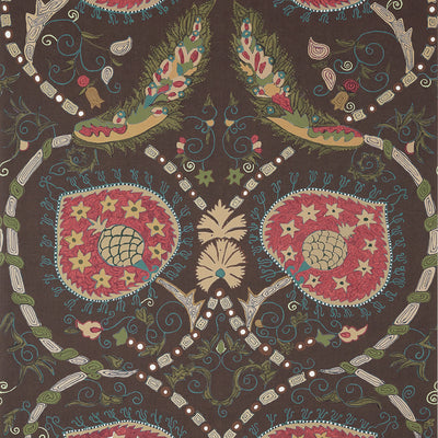 Thibaut Design wallcovering, Lewis pattern , Brown color, Ethnic,Floral style type , pattern number  T13220