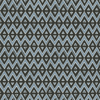 Thibaut Design wallcovering, Tiburon pattern , Brown , Navy color, Ethnic,Geometric style type , pattern number  T13233