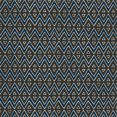 Thibaut Design wallcovering, Tiburon pattern , Navy color, Ethnic,Geometric style type , pattern number  T13236