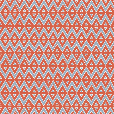 Thibaut Design wallcovering, Tiburon pattern , Coral color, Ethnic,Geometric style type , pattern number  T13238