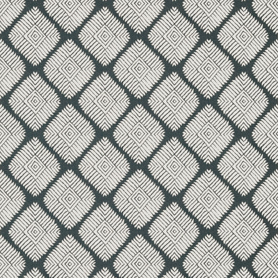 Thibaut Design wallcovering, Austin Diamond pattern , Black color, Ethnic,Geometric,Medallions style type , pattern number  T13250
