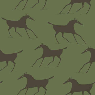 Thibaut Design wallcovering, Marlborough Downs pattern , Olive color, Animals,Ethnic,Novelty style type , pattern number  T13264