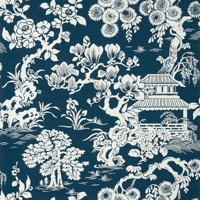 Thibaut Design wallcovering, Japanese Garden pattern , Spa Blue color, Chinoiserie,Floral,Texture, Embossed,Toile style type , pattern number  T13307